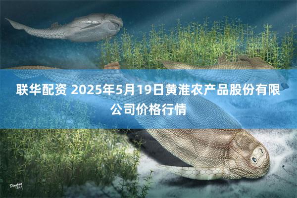联华配资 2025年5月19日黄淮农产品股份有限公司价格行情