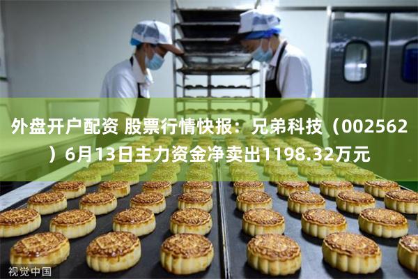 外盘开户配资 股票行情快报：兄弟科技（002562）6月13日主力资金净卖出1198.32万元