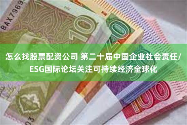 怎么找股票配资公司 第二十届中国企业社会责任/ESG国际论坛关注可持续经济全球化