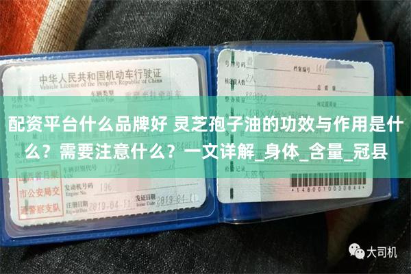 配资平台什么品牌好 灵芝孢子油的功效与作用是什么？需要注意什么？一文详解_身体_含量_冠县