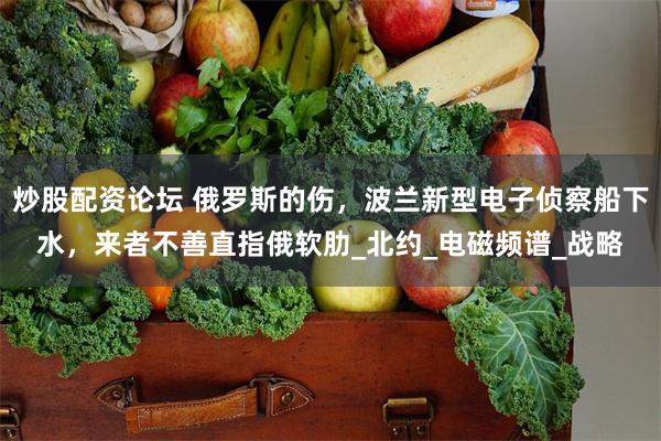 炒股配资论坛 俄罗斯的伤，波兰新型电子侦察船下水，来者不善直指俄软肋_北约_电磁频谱_战略