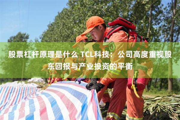 股票杠杆原理是什么 TCL科技：公司高度重视股东回报与产业投资的平衡
